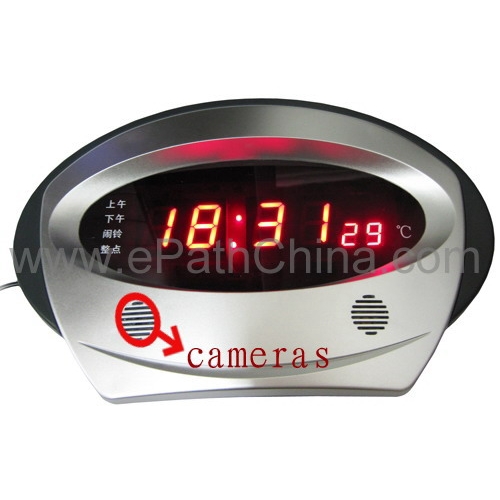 2.4Ghz Wireless Hidden Spy Camera Table LED Clock - Click Image to Close